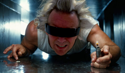 John B crawling in an air vent like Bruce willis in the movie Die Hard